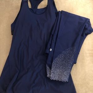 Lululemon Beat the Heat tank, size 10 deep blue